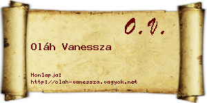 Oláh Vanessza névjegykártya